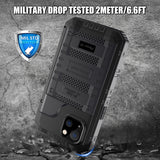 iPhone 13 Case Heavy Duty Durable Metal Full Body Protective - Mitywah