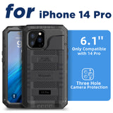 iPhone 14 Pro Case Heavy Duty Durable Metal Full Body Protective - Mitywah