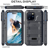 iPhone 14 Pro Max Case Heavy Duty Durable Metal Full Body Protective - Mitywah