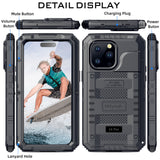 iPhone 14 Pro Case Heavy Duty Durable Metal Full Body Protective - Mitywah