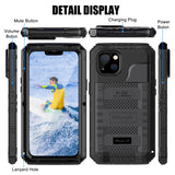 iPhone 13 Case Heavy Duty Durable Metal Full Body Protective - Mitywah