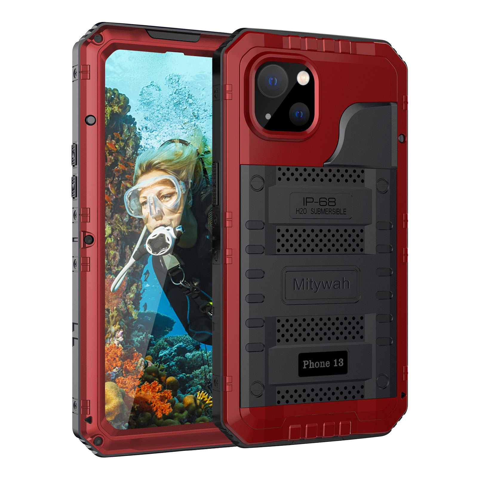 iPhone 13 Case Heavy Duty Durable Metal Full Body Protective
