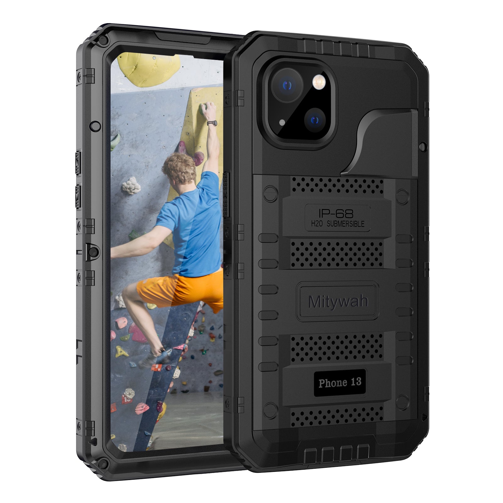 iPhone 13 Case Heavy Duty Durable Metal Full Body Protective